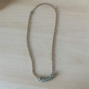 Target Gold Necklace with Mint Colored Gemstones